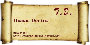Thomas Dorina névjegykártya