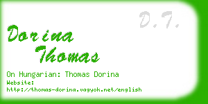 dorina thomas business card